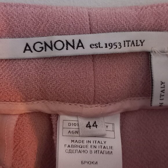 AGNONA rose pink wide leg dress pants - Picture 2 of 15